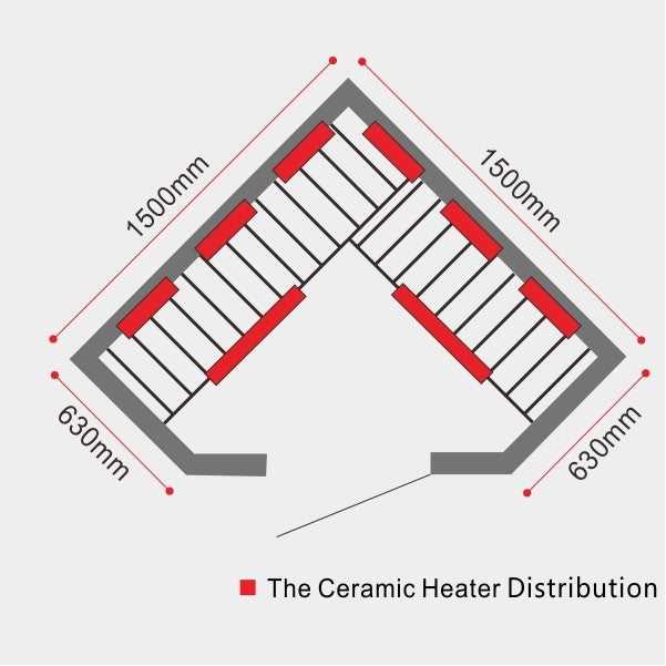 KOVE Corner Full Spectrum Infrared Sauna – 3–4 Person