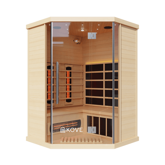KOVE Corner Full Spectrum Infrared Sauna – 3–4 Person