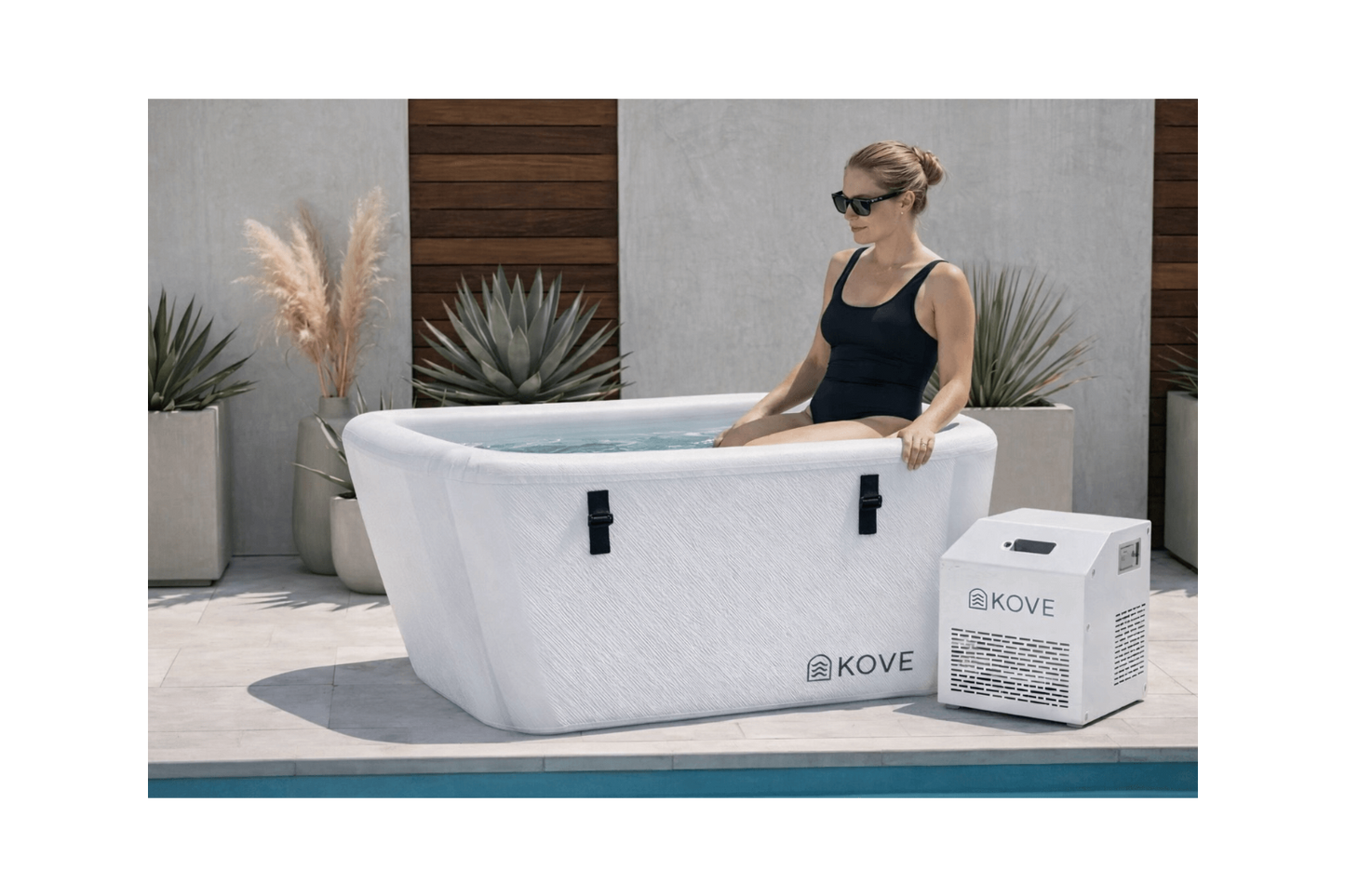 KOVE Elite Ice Bath – Premium Ergonomic Reclined Cold Plunge - Full Body Immersion - 450L (Chiller Compatible)