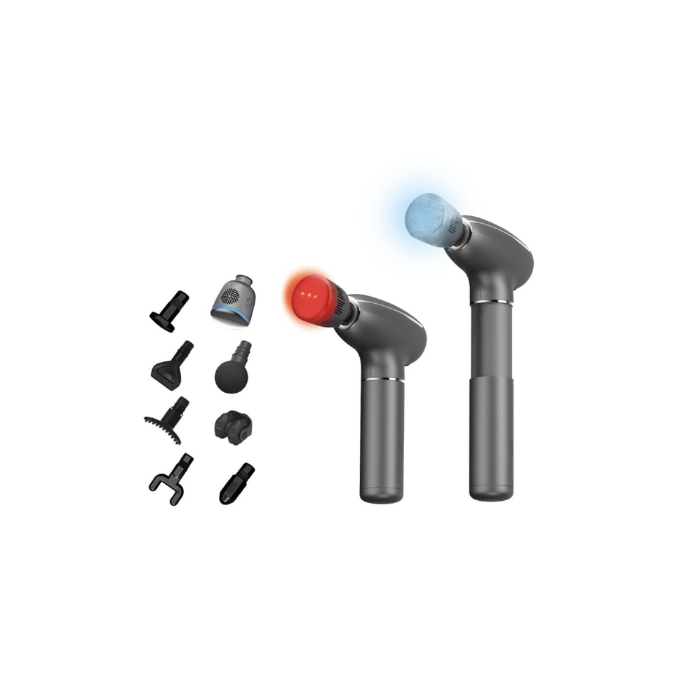 KOVE Hot & Cold Massage Gun with Long Handle – Deep Tissue Percussion Recovery Gun