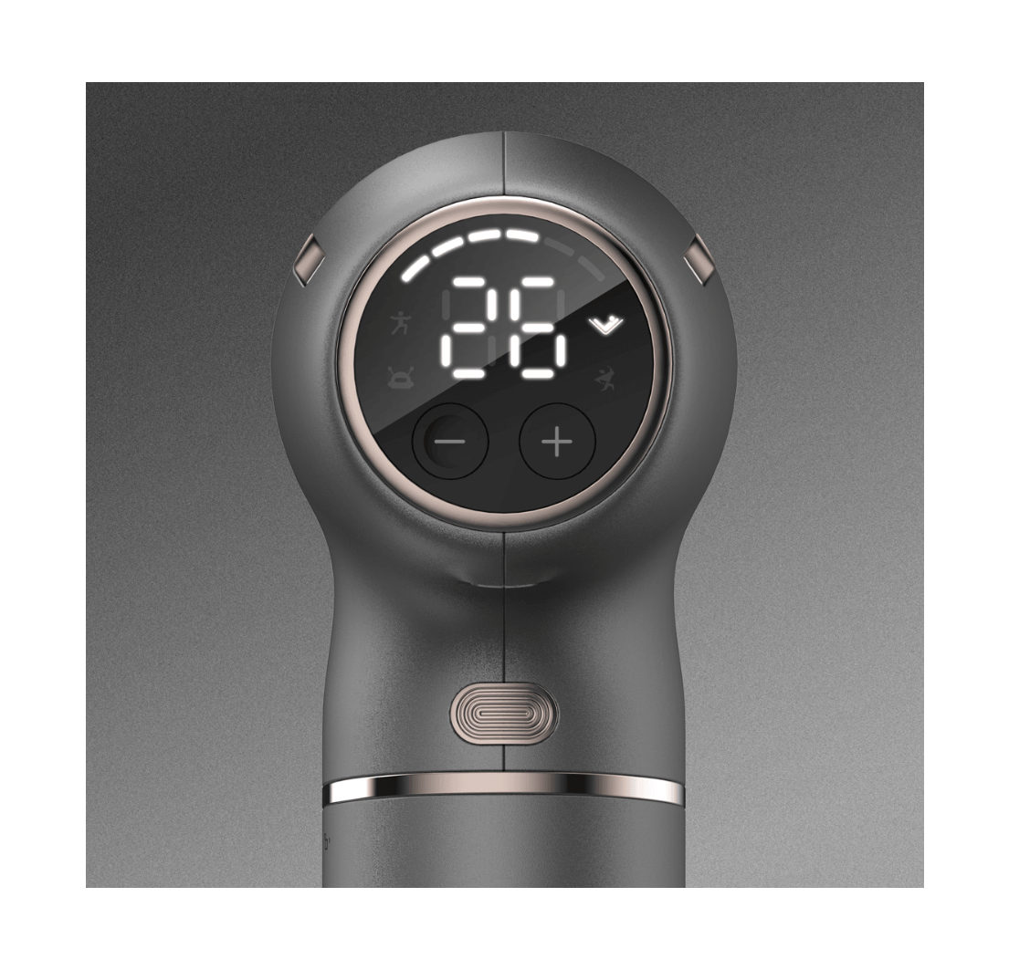 KOVE Hot & Cold Massage Gun with Long Handle – Deep Tissue Percussion Recovery Gun