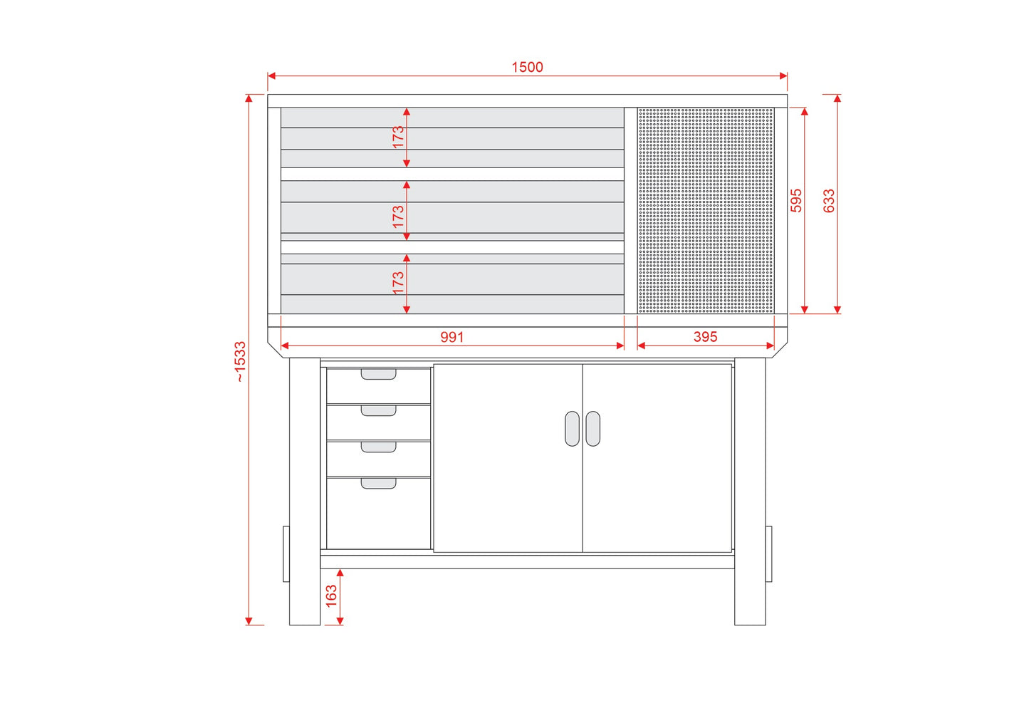 Acorn Heavy-duty Cupboard Workbench (V.1)