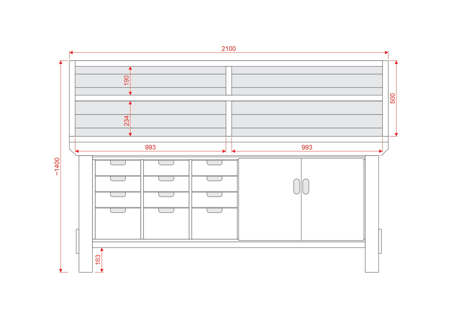 Acorn Heavy-duty Cupboard Workbench (V.1)