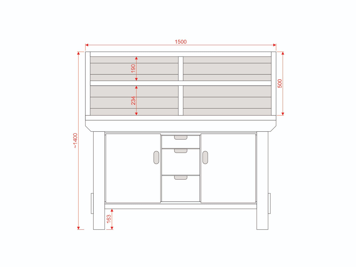 Acorn Heavy-duty Cupboard Workbench (V.6)