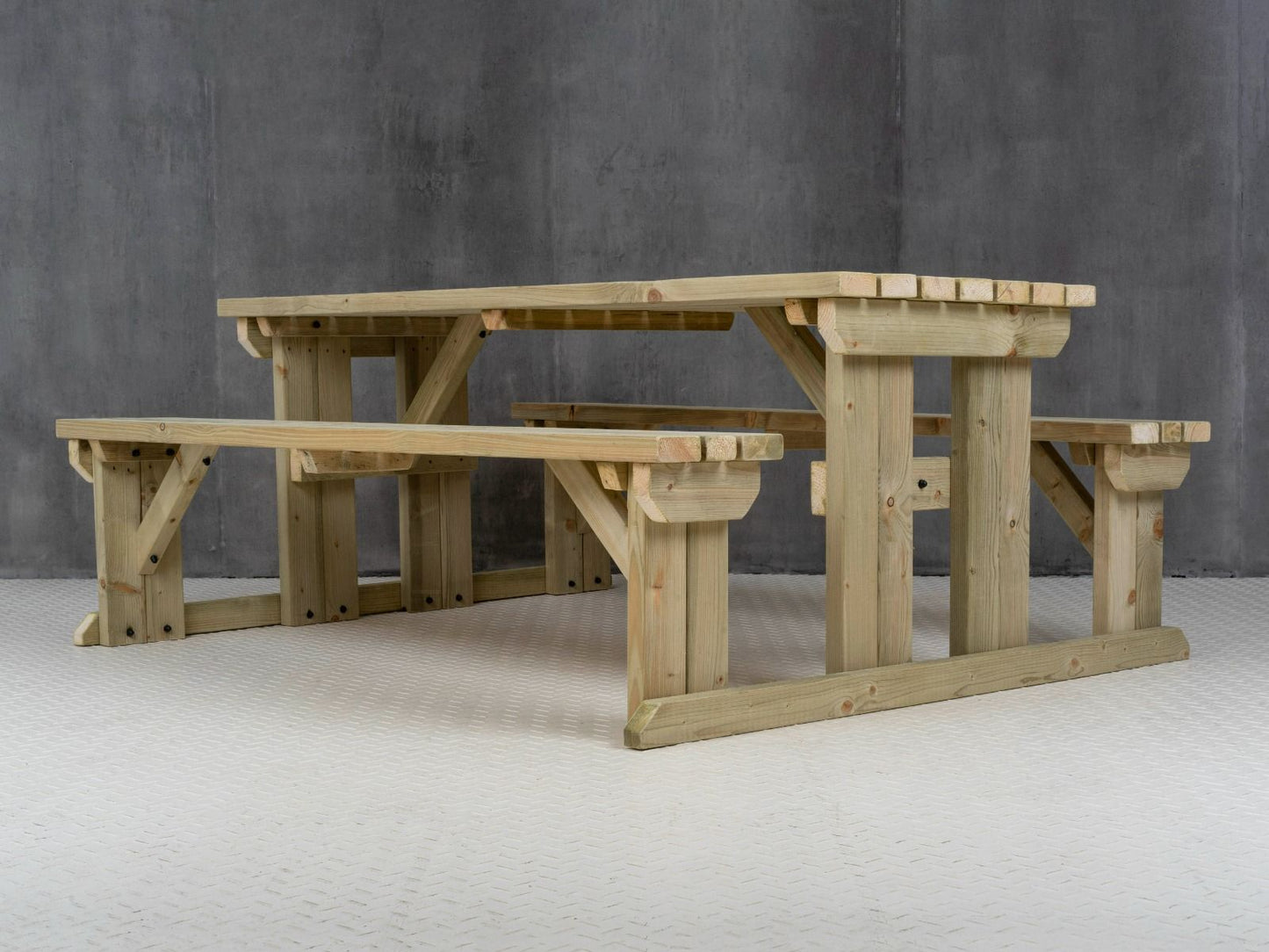 Abies Picnic Table and Benches Set
