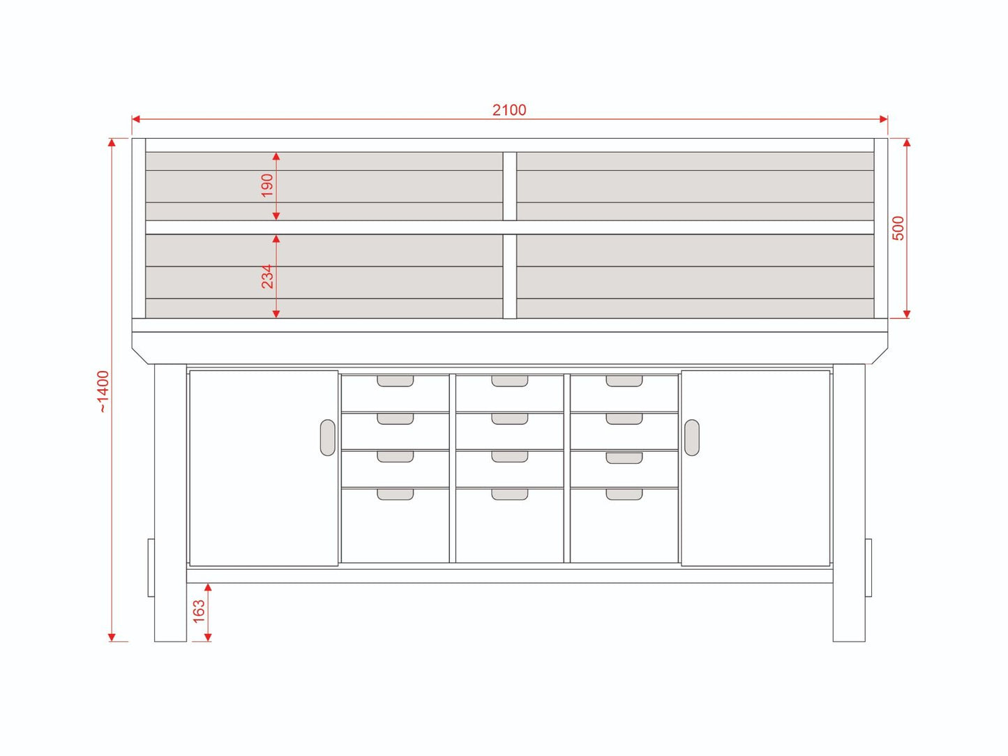 Acorn Heavy-duty Cupboard Workbench (V.6)