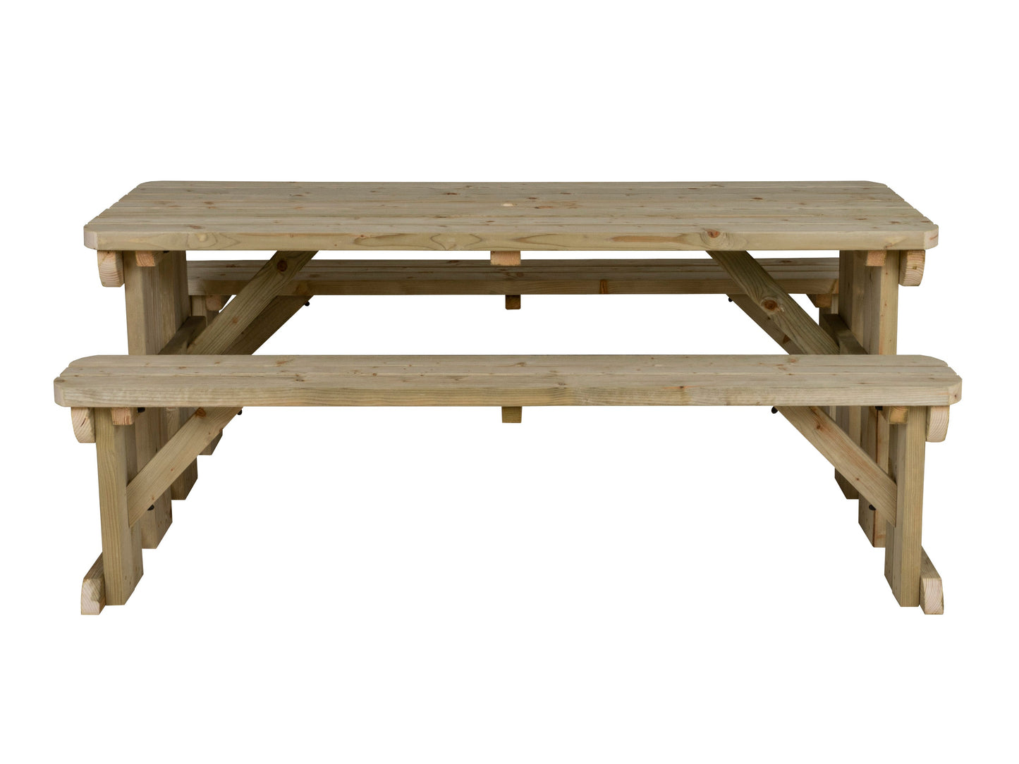 Aspen Rounded Picnic Table and Benches Set