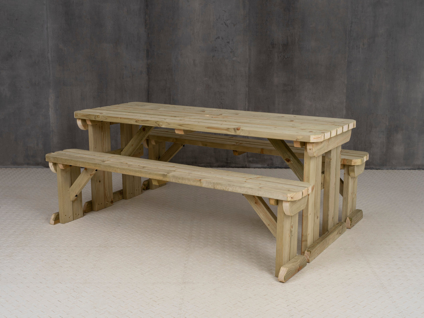 Aspen Rounded Picnic Table and Benches Set