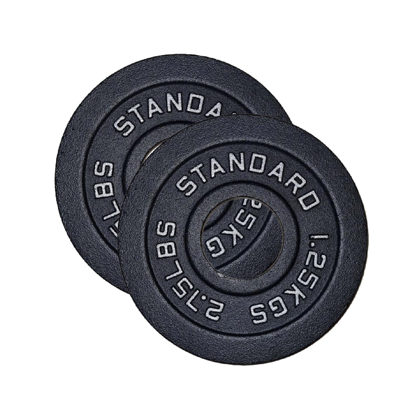Cast Iron Weight Plates Set and Pair with Olympic Barbell + Clips
