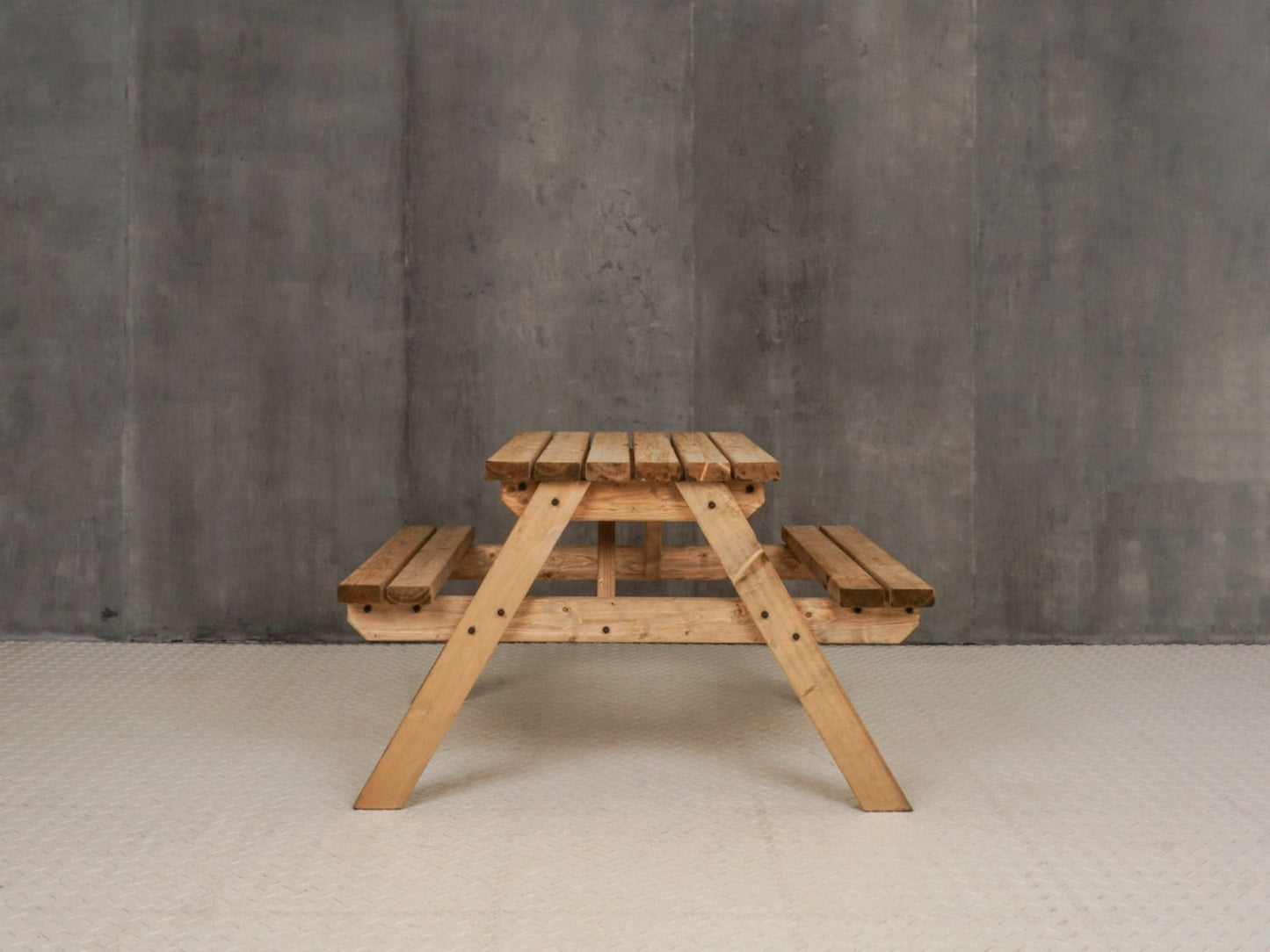 Classic Pub Style Picnic Bench and Table - Rustic Finish