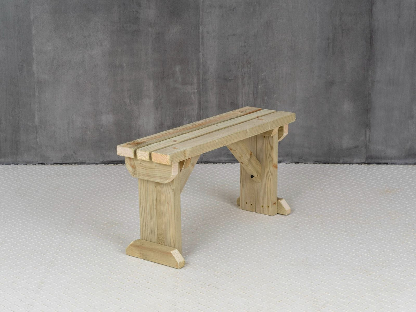 Hollies Wooden Garden Bench, Outdoor Fence Seat