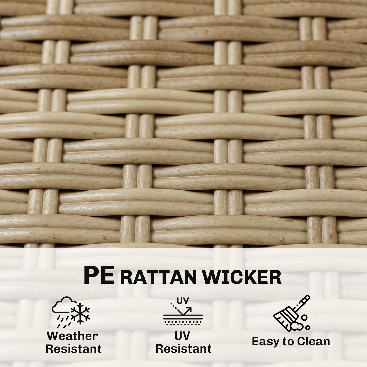 Outsunny 4 Seater Rattan Dining Set with Parasol, 6 Piece Garden Table and Stackable Chairs with Tempered Glass Tabletop