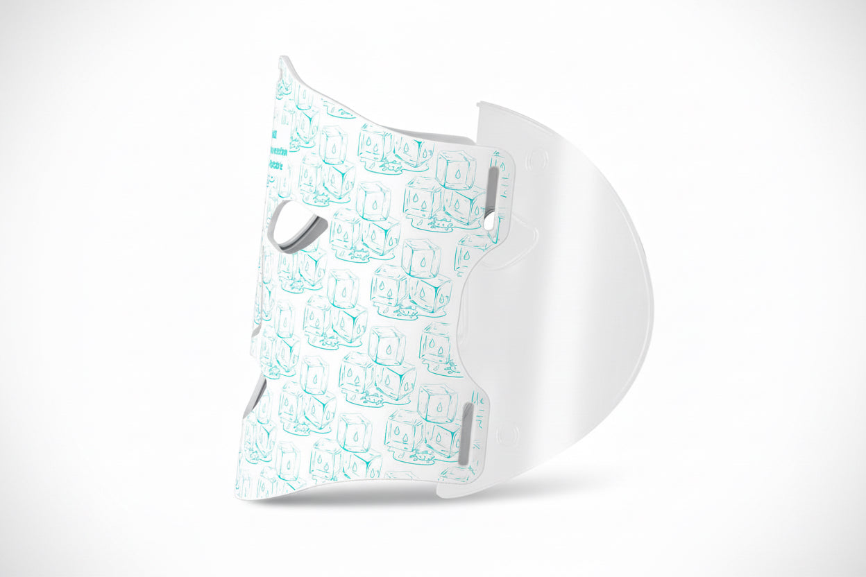 KOVE Red & Infrared LED Facial Mask – Multi-Wavelength Light Therapy with Cold Pack