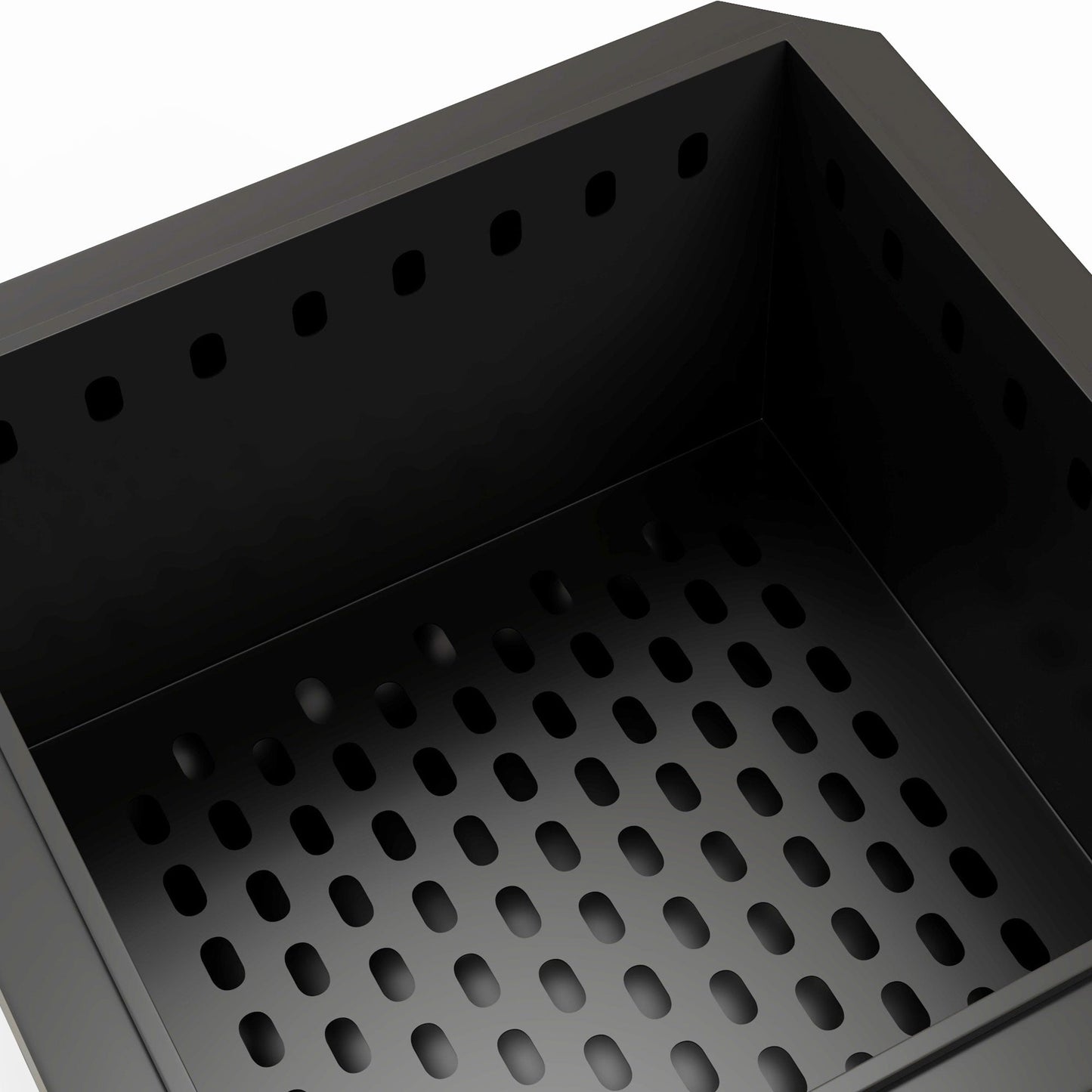 Outsunny Smokeless Fire Pit, 48 cm Portable Wood Burning Firepit, Square Metal Bonfire Stove with Poker, Black