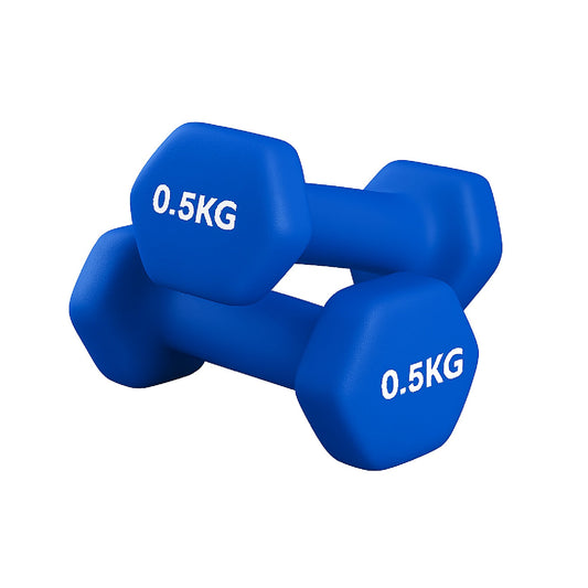 Neoprene Hex Dumbbells Pair & Set (0.5kg–10kg) – Anti-Roll, Non-Slip Grip, Strength Training Weights