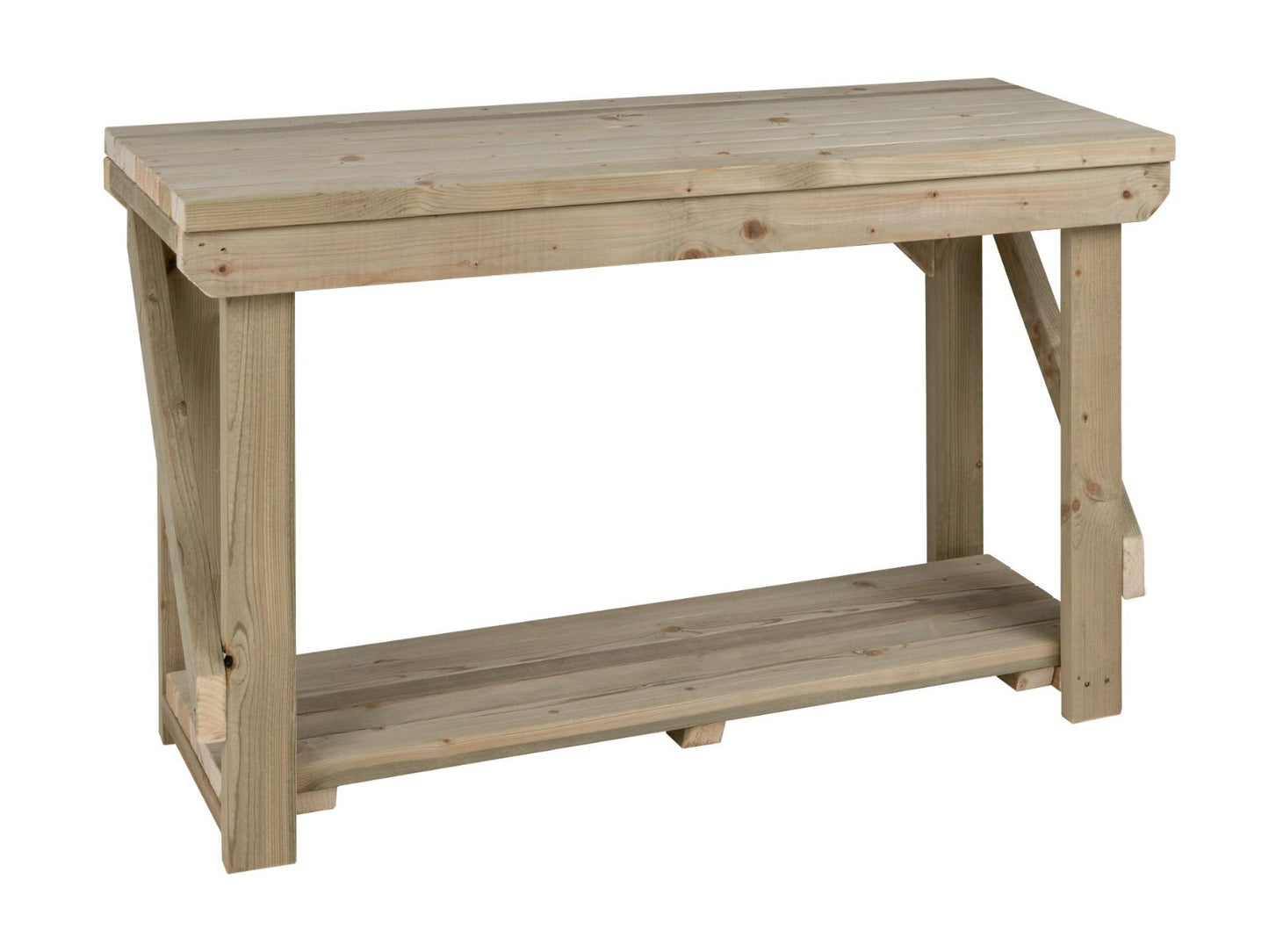 Indoor/outdoor workbench, pressure treated bench
