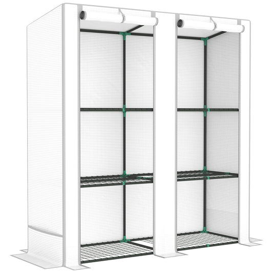 Outsunny Three-Tier Mini Greenhouse - White