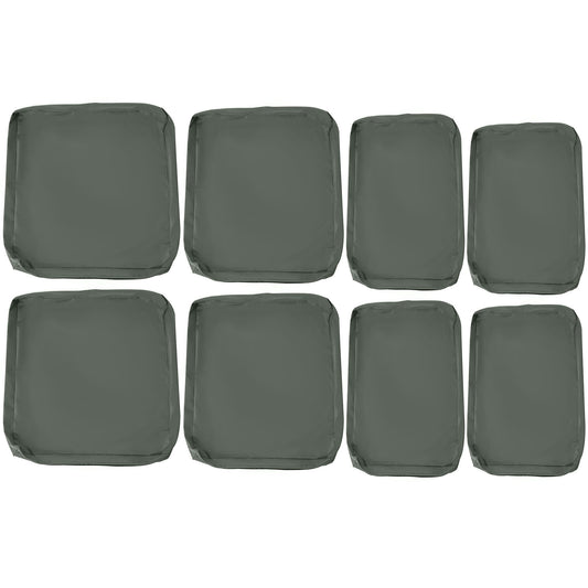 Outsunny  Replacement Cushion Cover Garden Rattan Patio Furniture Seat Cover Polyester Outdoor Deep Grey- No Cushion Included