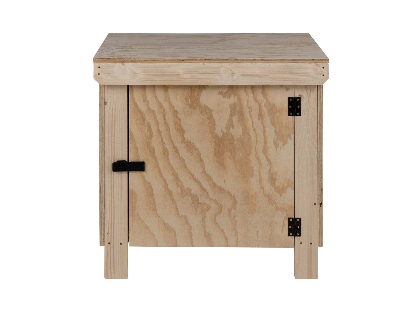 Wooden Plywood Top Workbench With Lockable Cupboard (V.9) Double Shelf