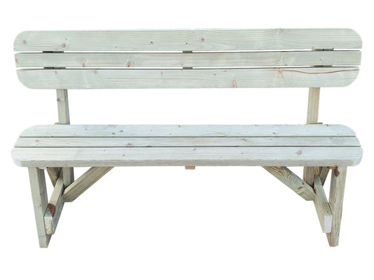 Victoria Rounded Garden Fence Bench with Backrest
