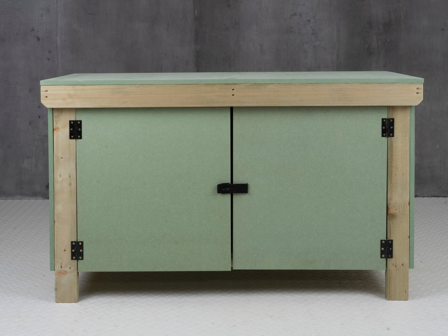 Wooden UniMDF Moisture Resistant Workbench With Lockable Cupboard (V.9)