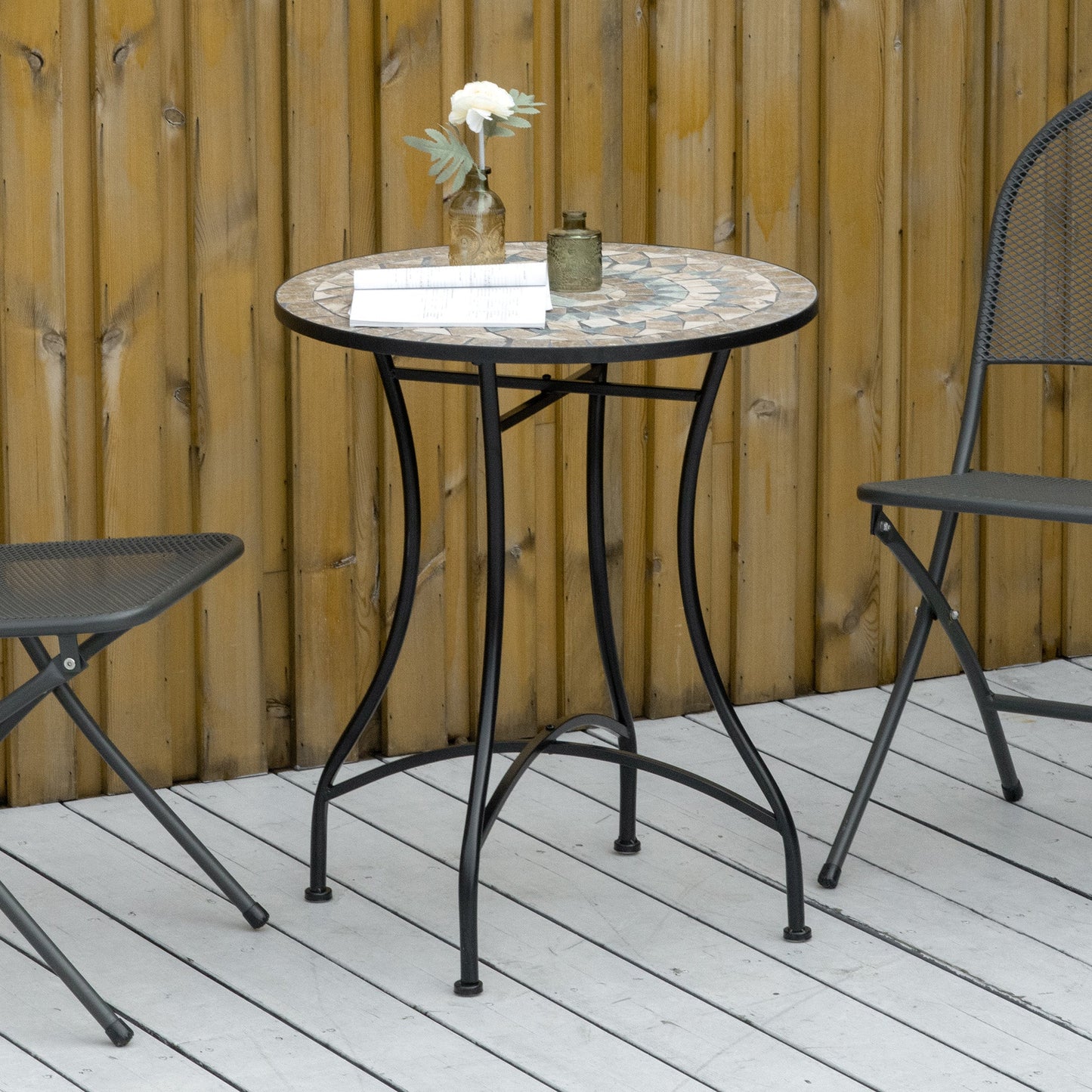 Outsunny \'ce\'a660cm Mosaic Outdoor Patio Table - Green