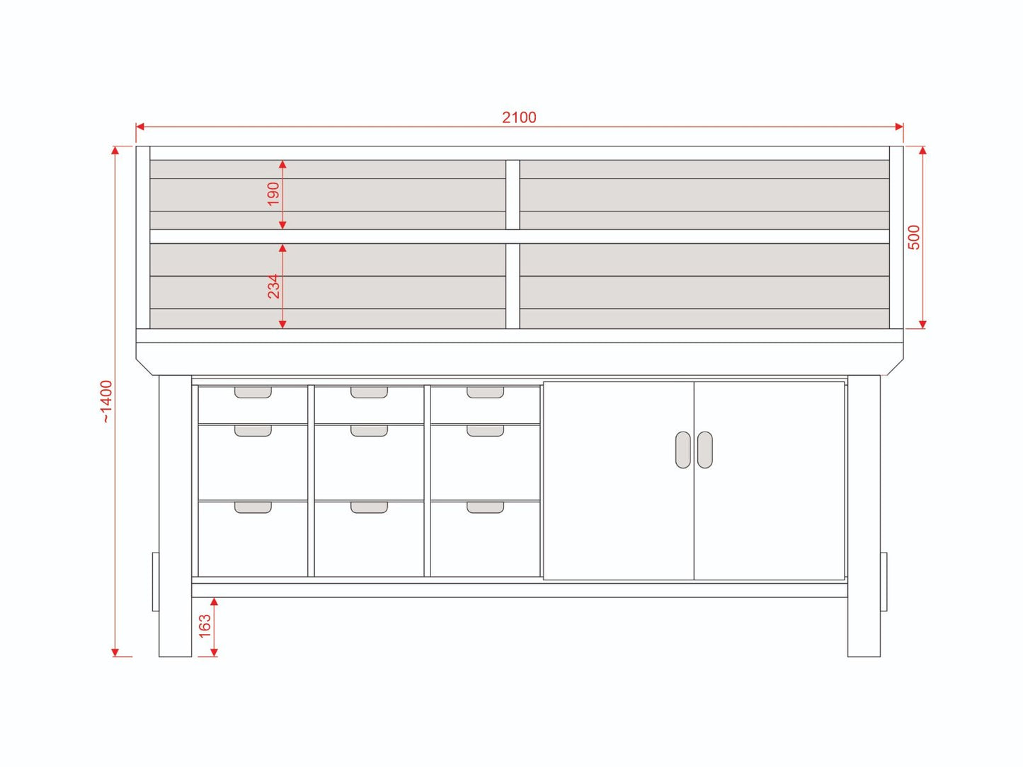 Acorn Heavy-duty Cupboard Workbench (V.2)