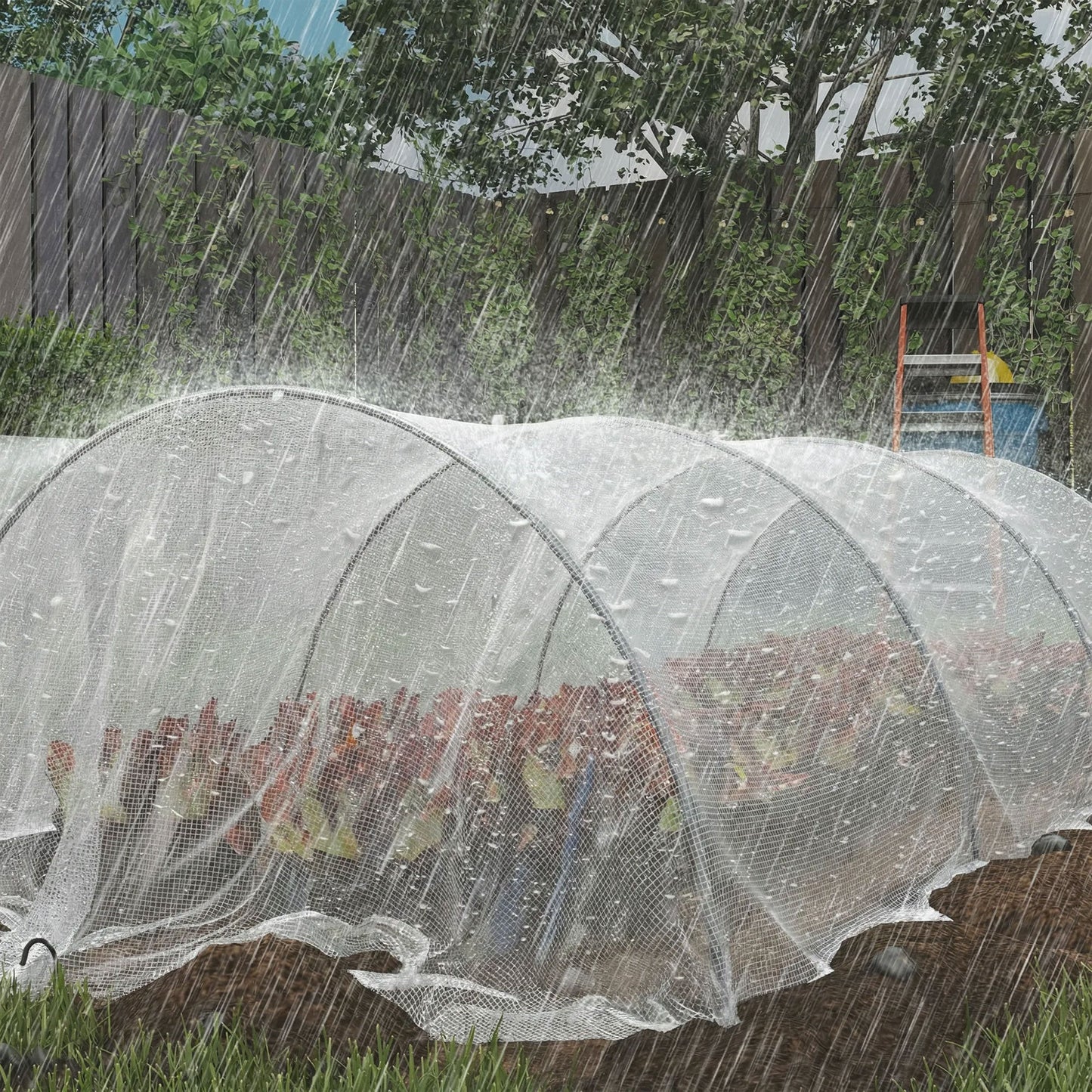 Outsunny 3 x 5m Waterproof Tarpaulin, Heavy Duty 140GSM Tear-Resistant PE Tarp with Reinforced Grommets, UV Protected Cover