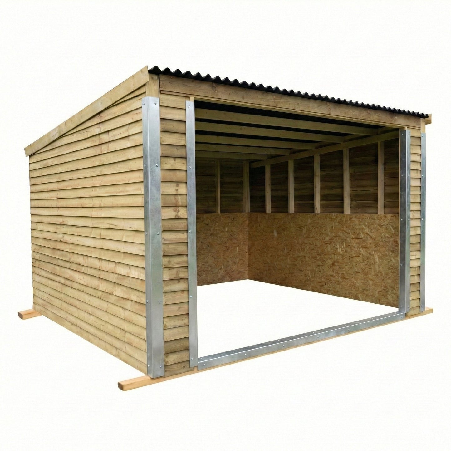 12ft x 12ft Open Front Mobile Animal Field Shelter V.2