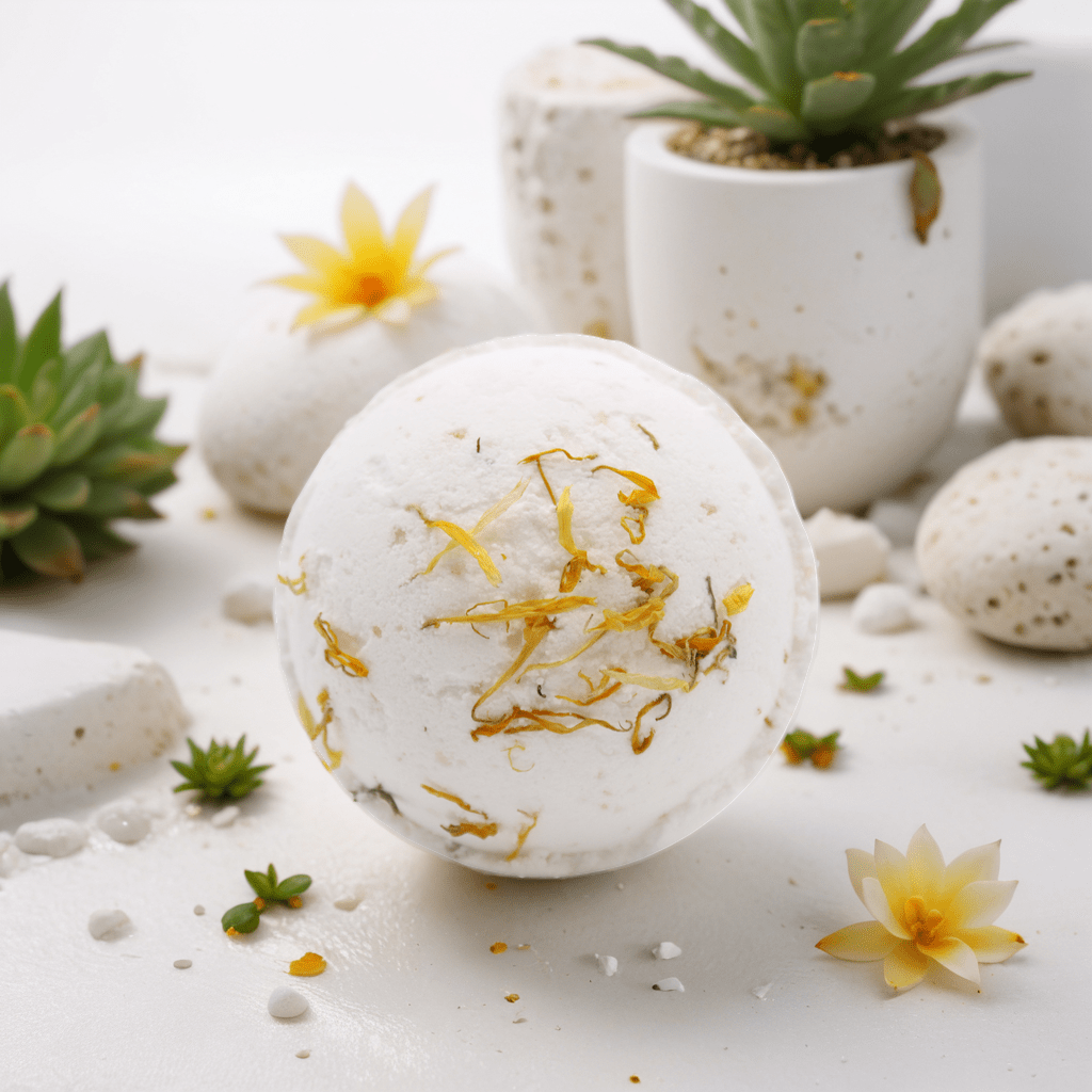Himalayan Salt Bath Bomb - Energise with Lemon, Ginger, Orange & Avocado Oil