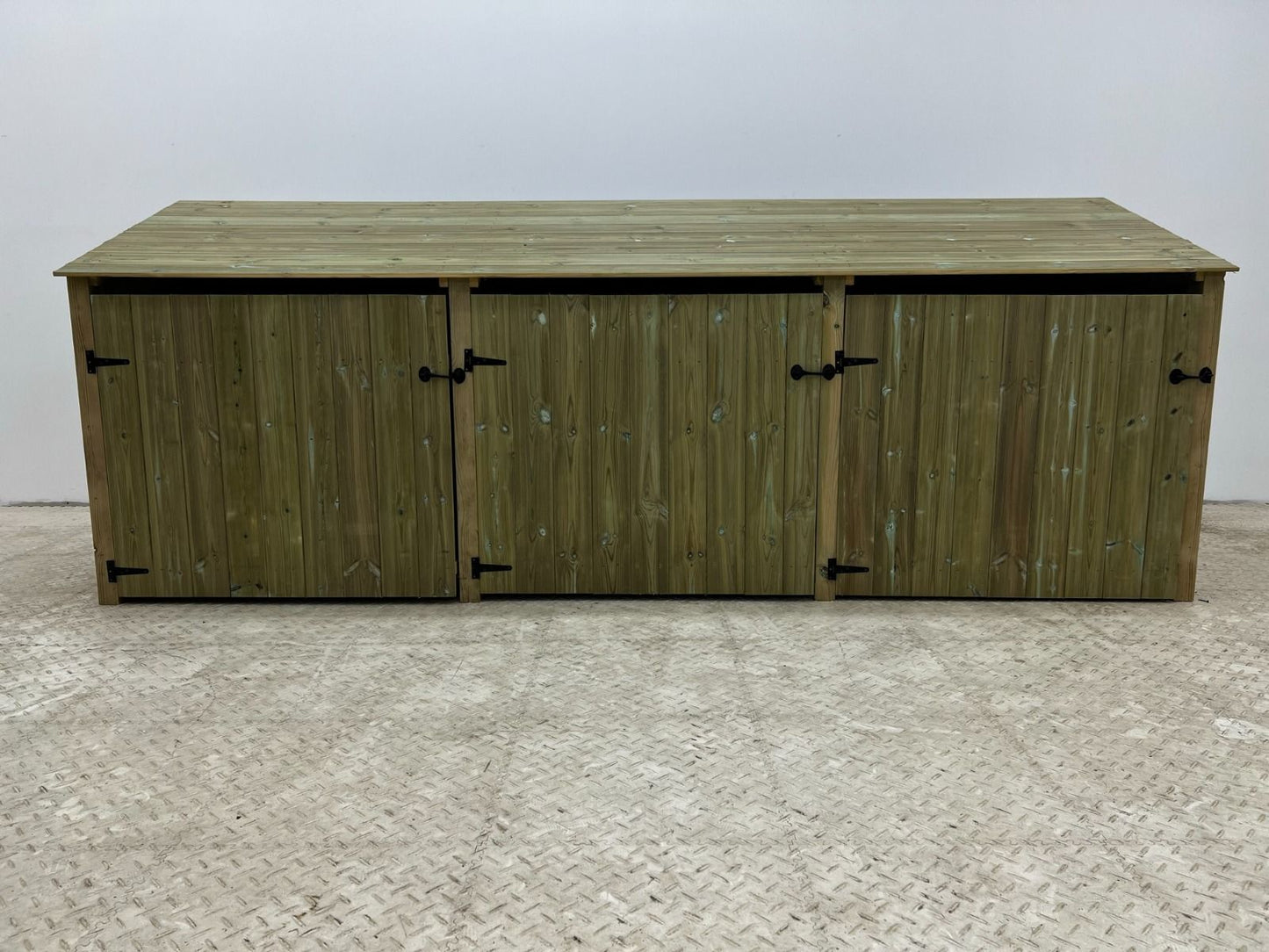 Wooden Premium Tongue/Groove Log Store with Doors W-335cm, H-126cm or 180cm, D-88cm