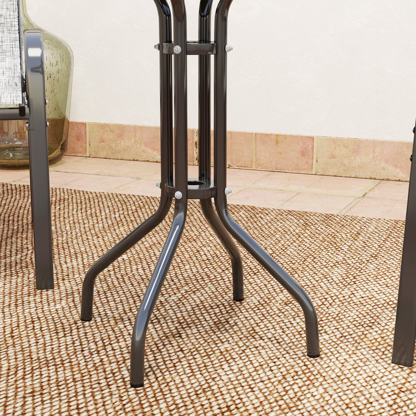 Outsunny Three-Piece Outdoor Garden Set - Light Grey
