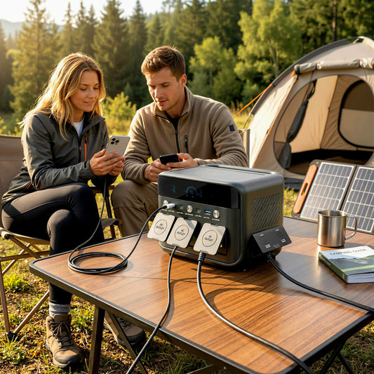 HOMCOM Portable Power Station with LiFePO4 Battery, 1.5H Fast Charge, Camping Power Pack with 600W AC/USB-A & USB-C Output