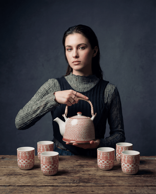 Large Herbal Teapot - Amber Design
