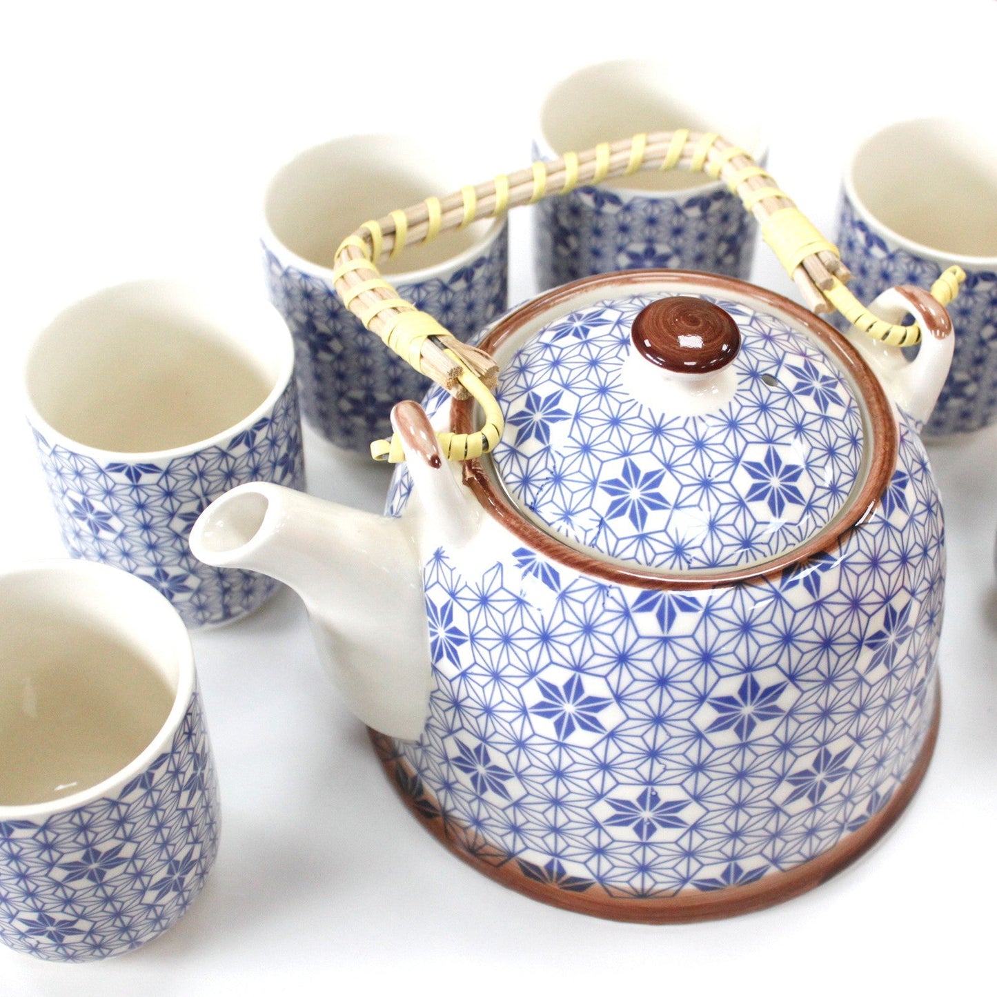 Large Herbal Teapot - Blue Star Design