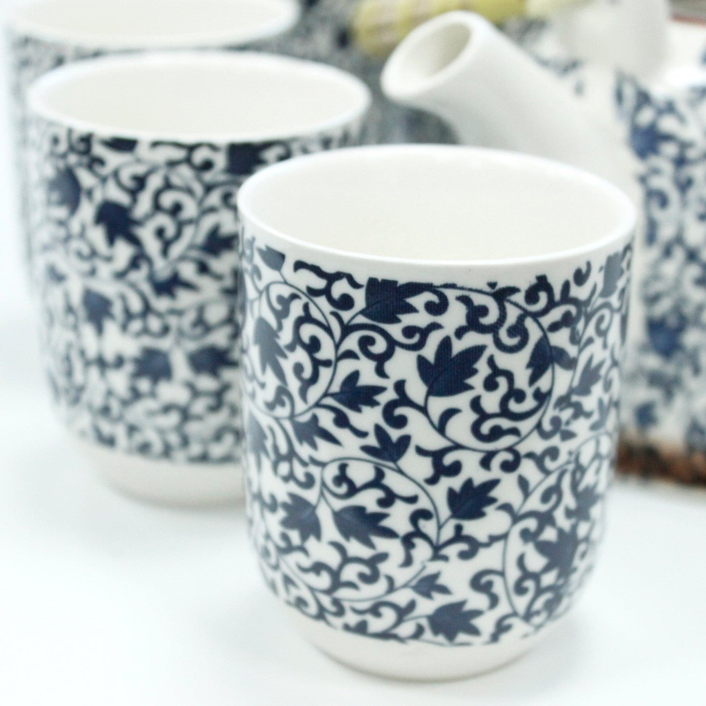 Large Herbal Teapot - Blue Pattern Design