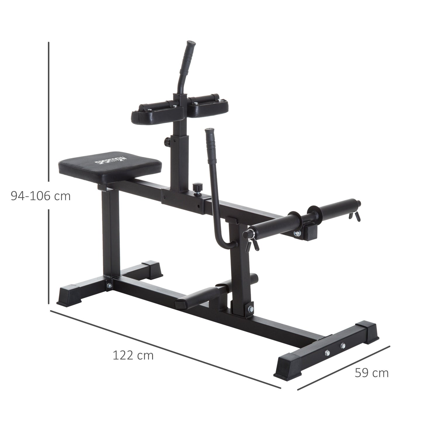 SPORTNOW Seated Leg Extension Machine, Adjustable Leg Raise Machine and Curl Machine with Plate Loaded for Hip, Lower Body and Home Gym Workout