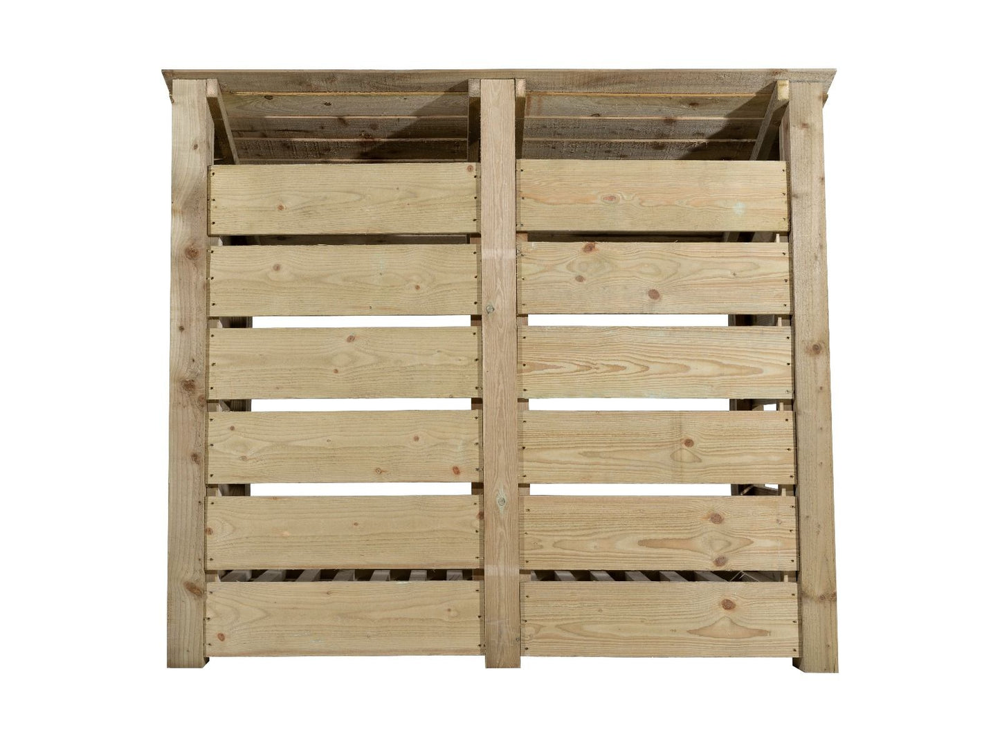 Slatted Wooden Log Store W-146cm, H-126cm Or 180cm, D-88cm