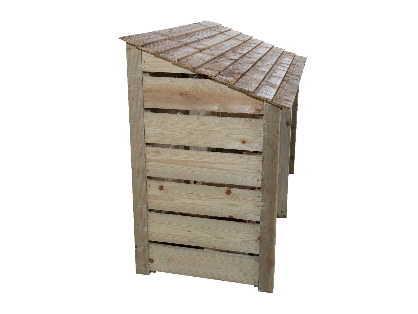 Slatted Wooden Log Store with Shelf W-187cm, H-126cm or 180cm, D-88cm