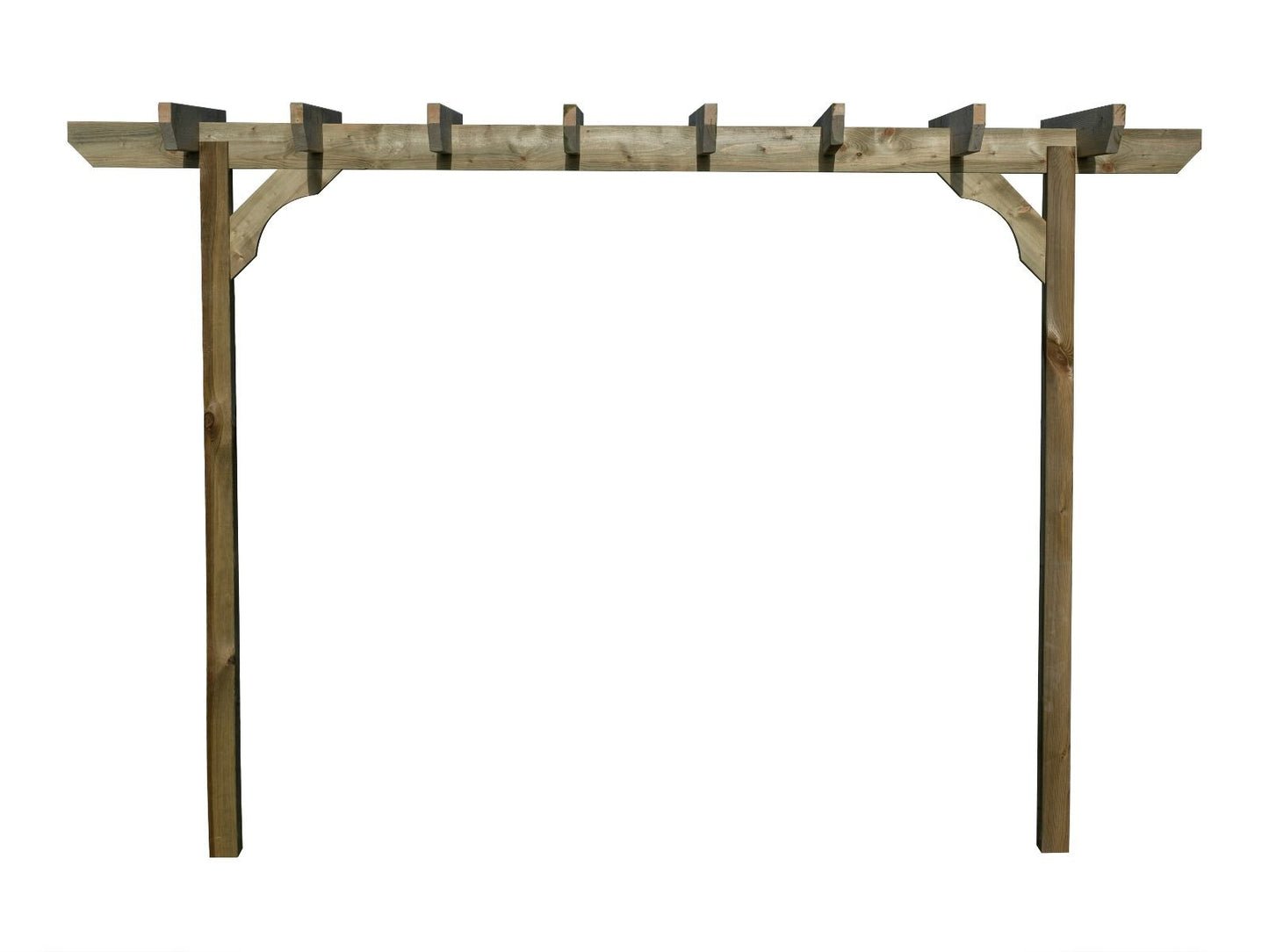 Chamfered Single Beam Pergola, Plant Climbing Arbour - Sculpted brace