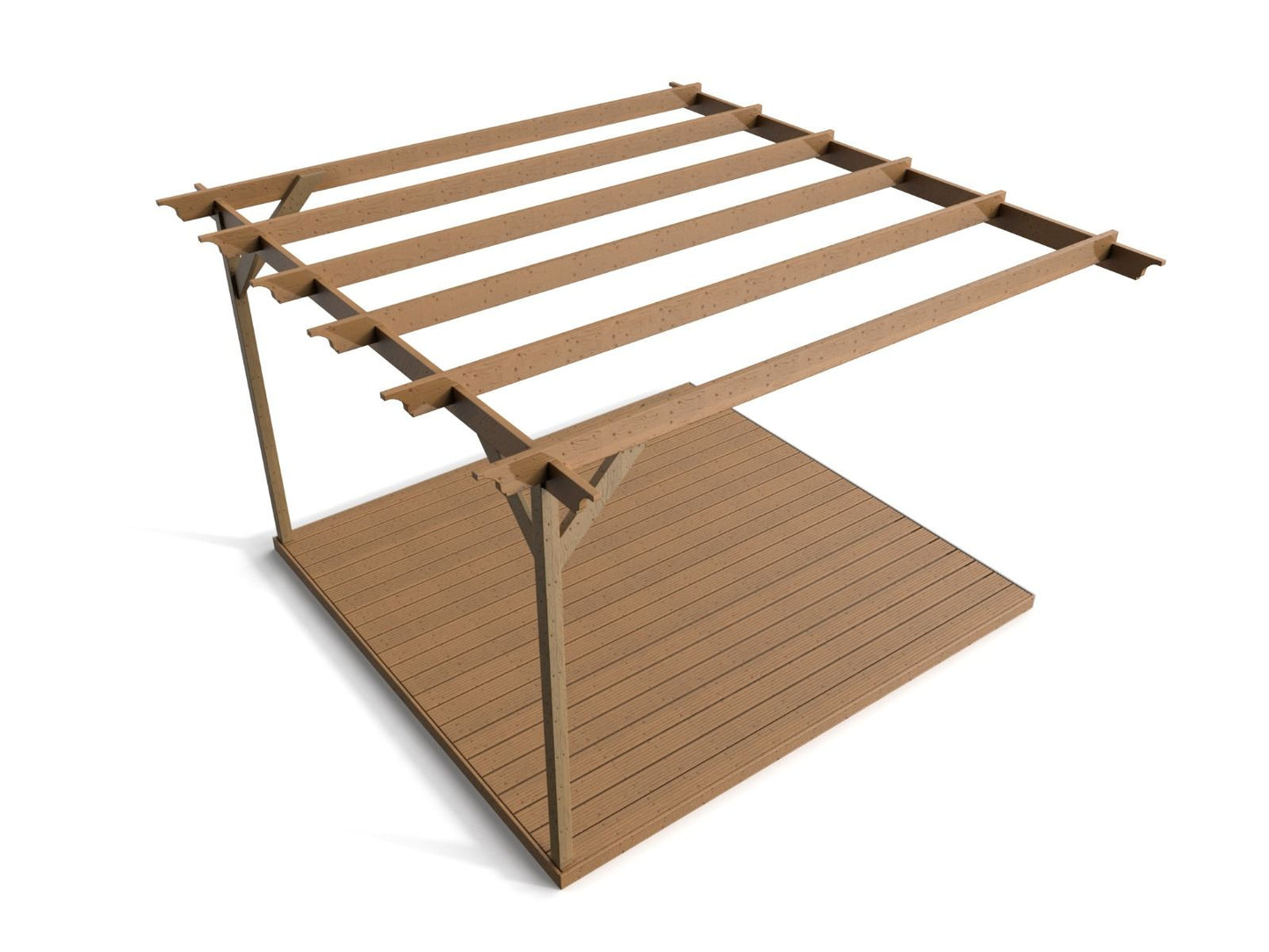 Wall Mounted Pergola and Decking Kit Champion Design