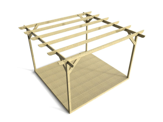 Corbel Wooden Pergola and Decking Kit