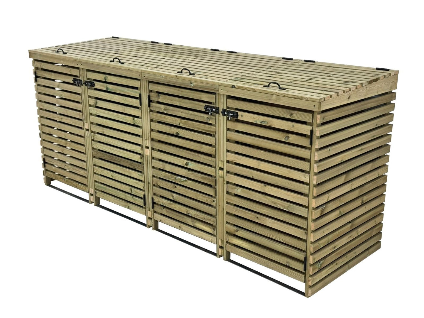 Binhaven Slatted Wheelie Bin Storage Unit
