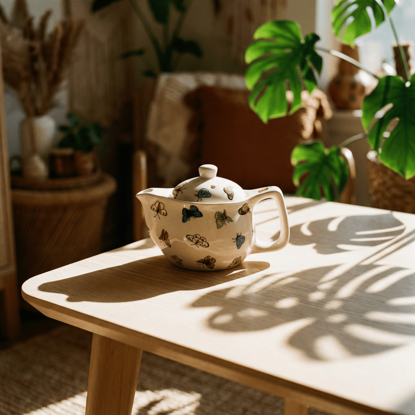 Small Herbal Teapot - Butterflies