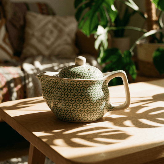 Small Herbal Teapot - Green Mosaic