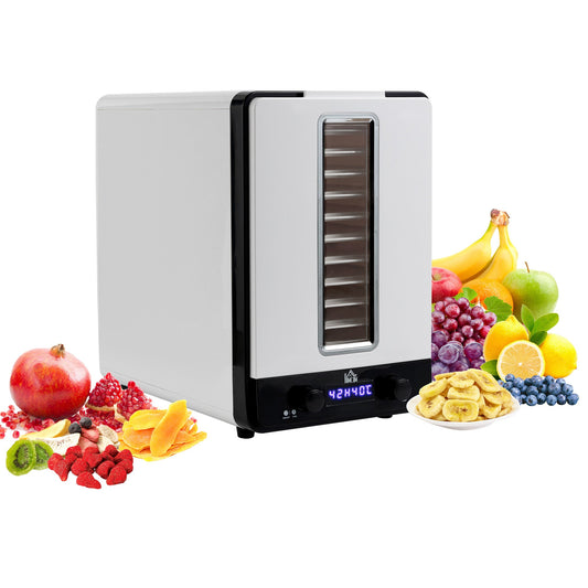 HOMCOM 11-Tray Food Dehydrator, 40-70\'e2\'84\'83 Temperature and Timer