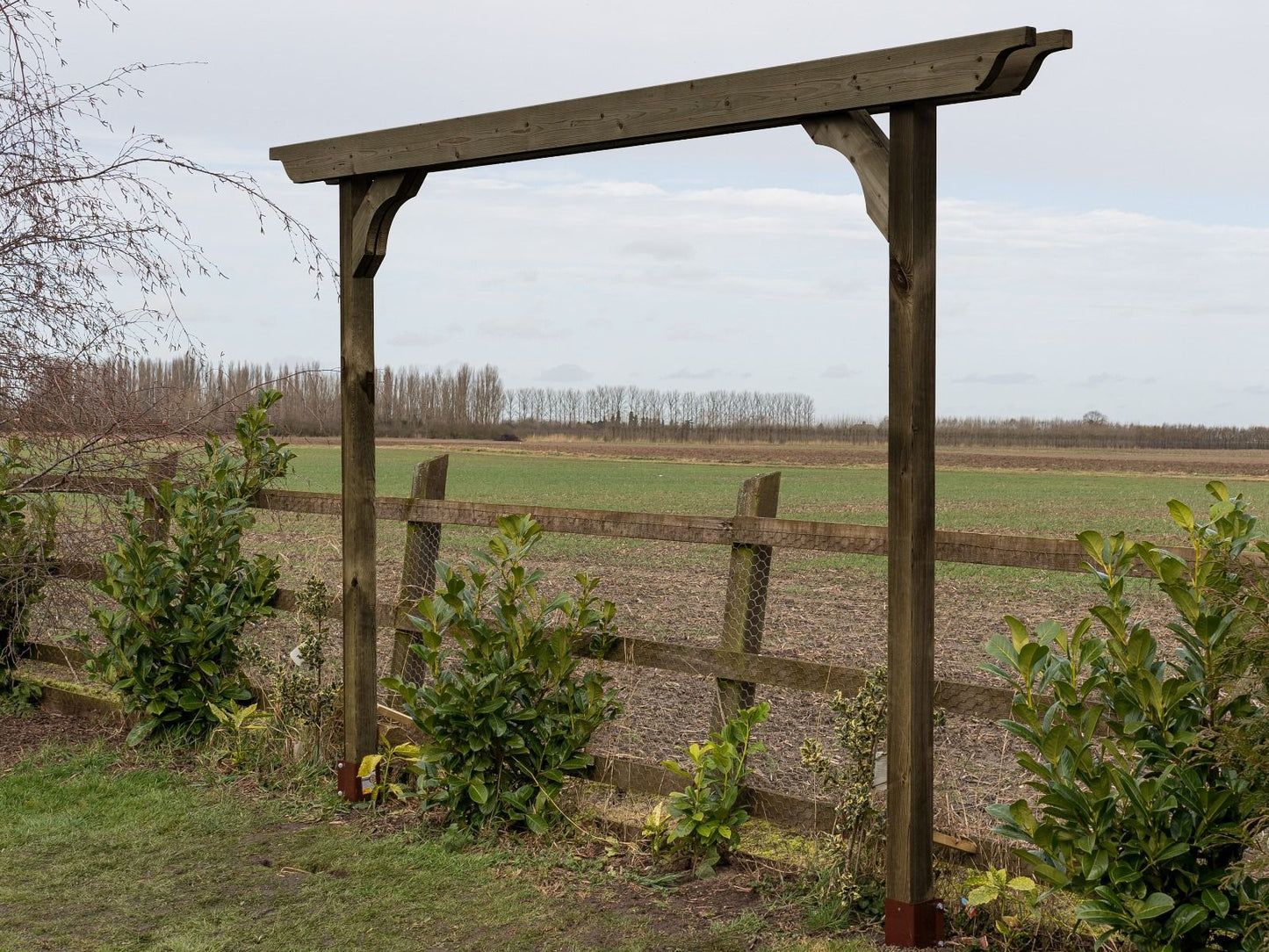 Screen Double Beam Pergola, Plant Climbing Arbour - Sculpted Brace