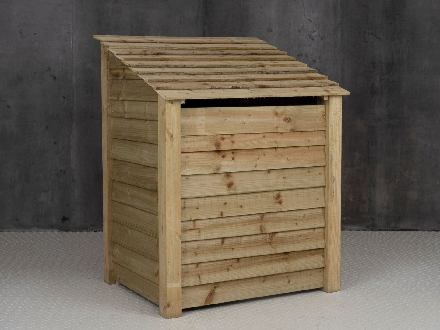 Wooden Log Store (Roof Sloping Back) W-99cm, H-126cm Or 180cm, D-88cm