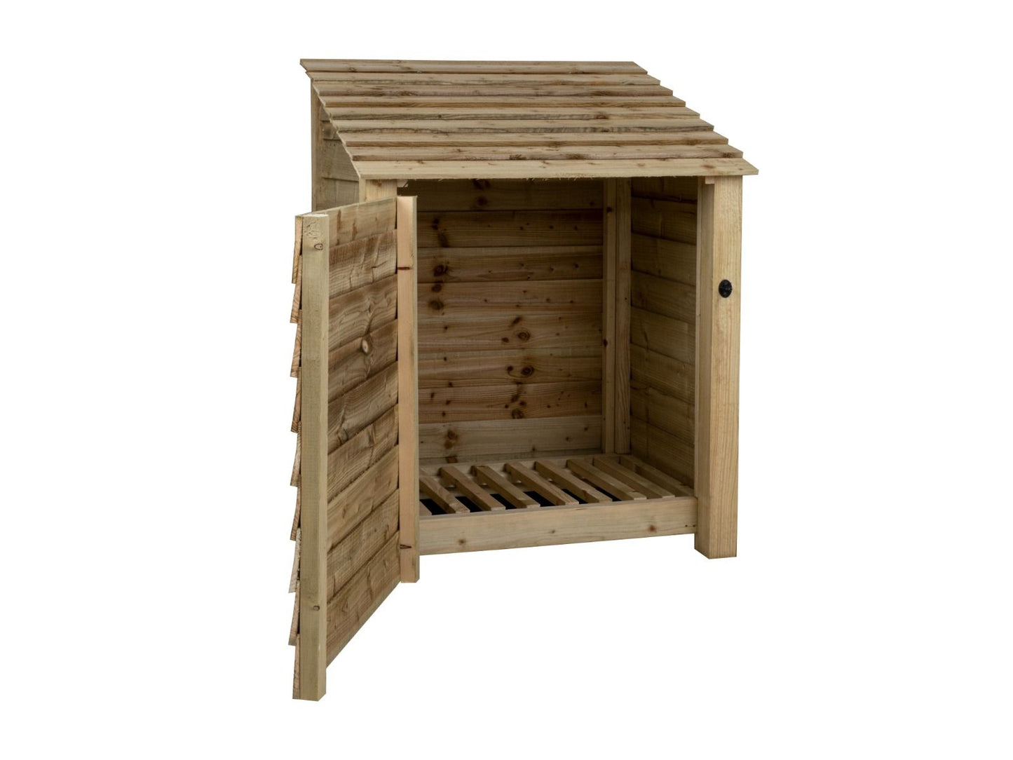 Wooden Log Store with Door W-99cm, H-126cm Or 180cm, D-88cm