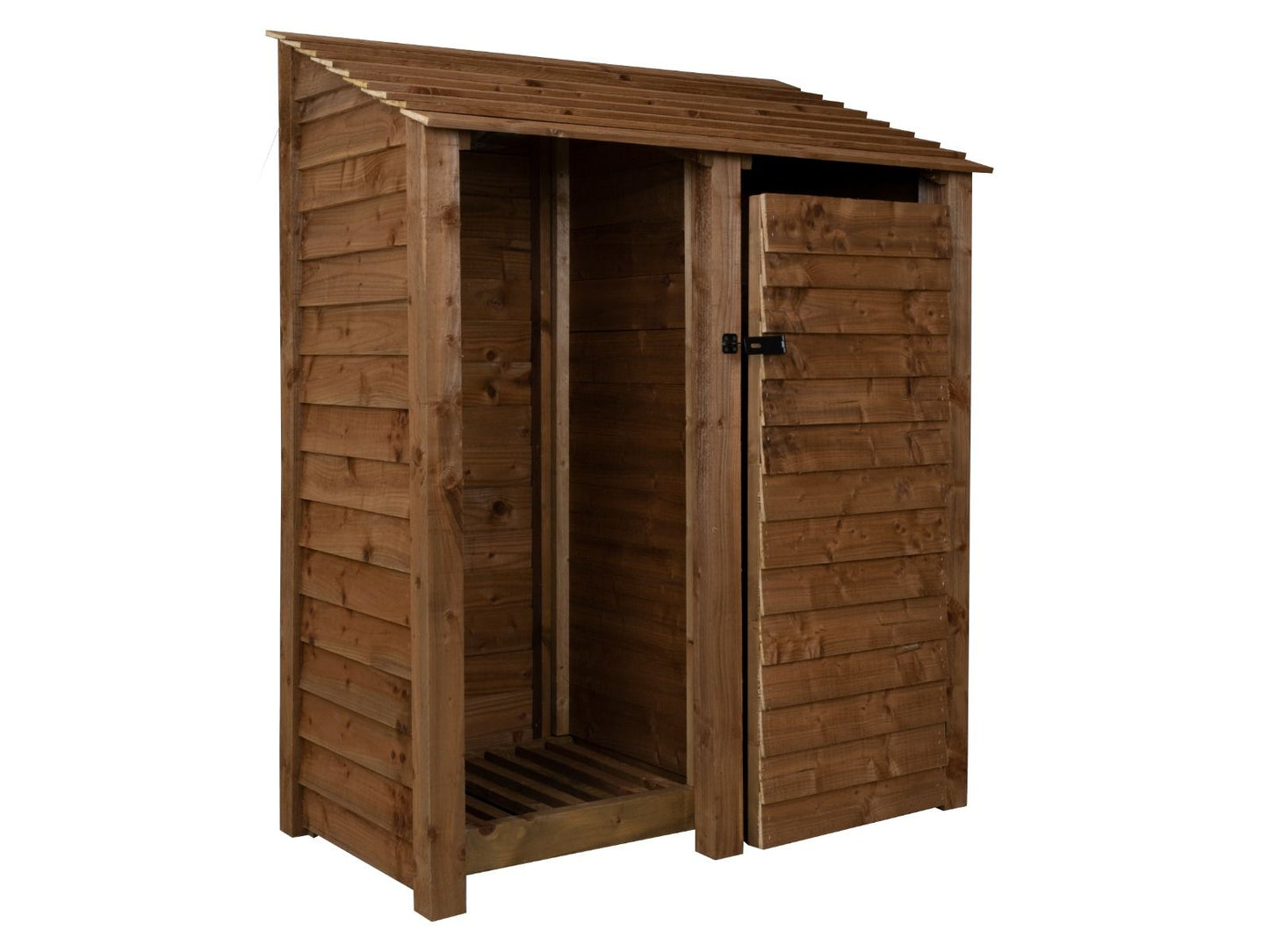 Wooden Garden Tool Storage W-146cm, H-126cm or 180cm, D-88cm - Brown Finish
